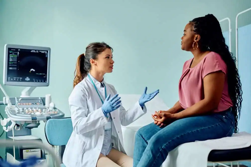 Woman have consultation about vaginal laxity Solihull